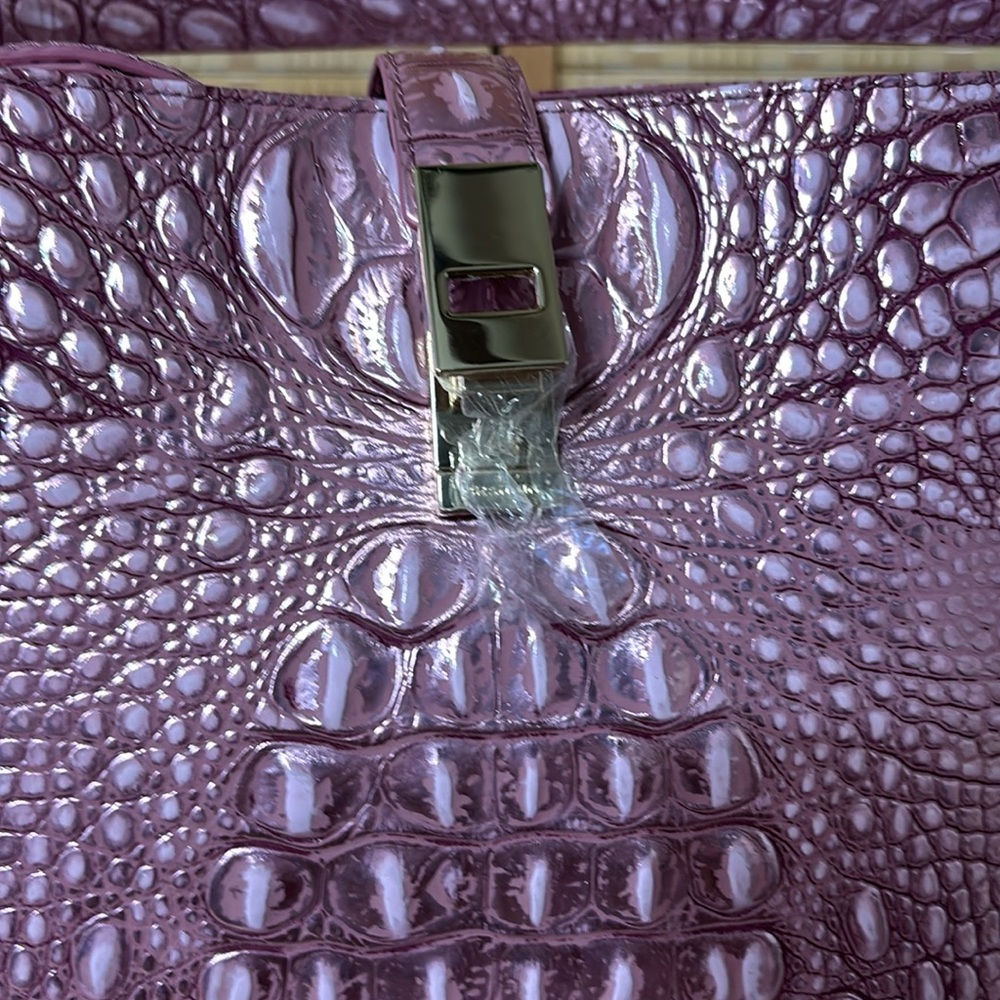 Brahmin Melbourne Collection Mulberry Potion Shira Bucket Bag - Picture 12 of 12